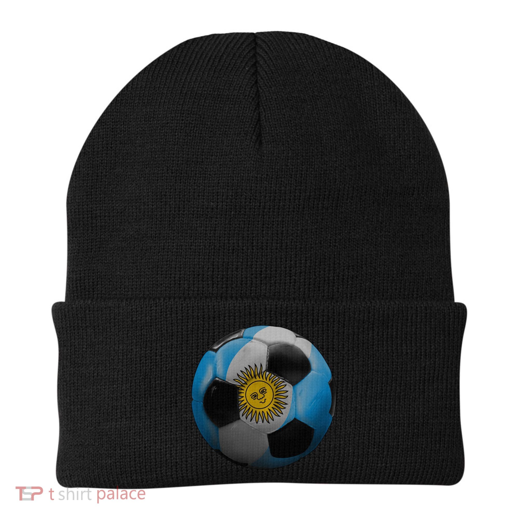 Argentina Glow Soccer Ball Logo Beanie