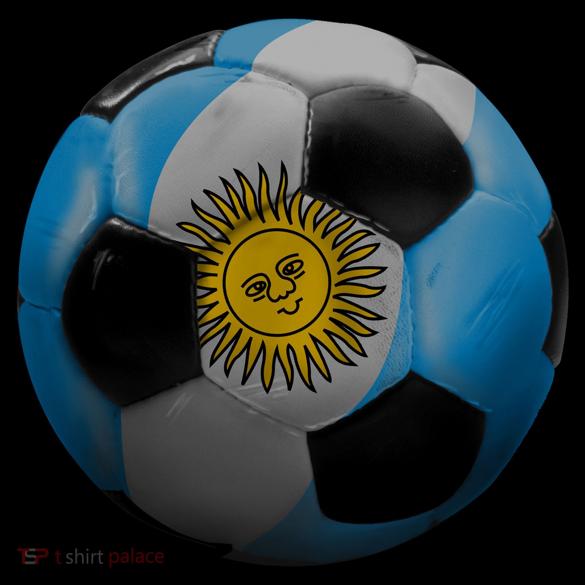 Argentina Glow Soccer Ball Logo Women's Hoodie