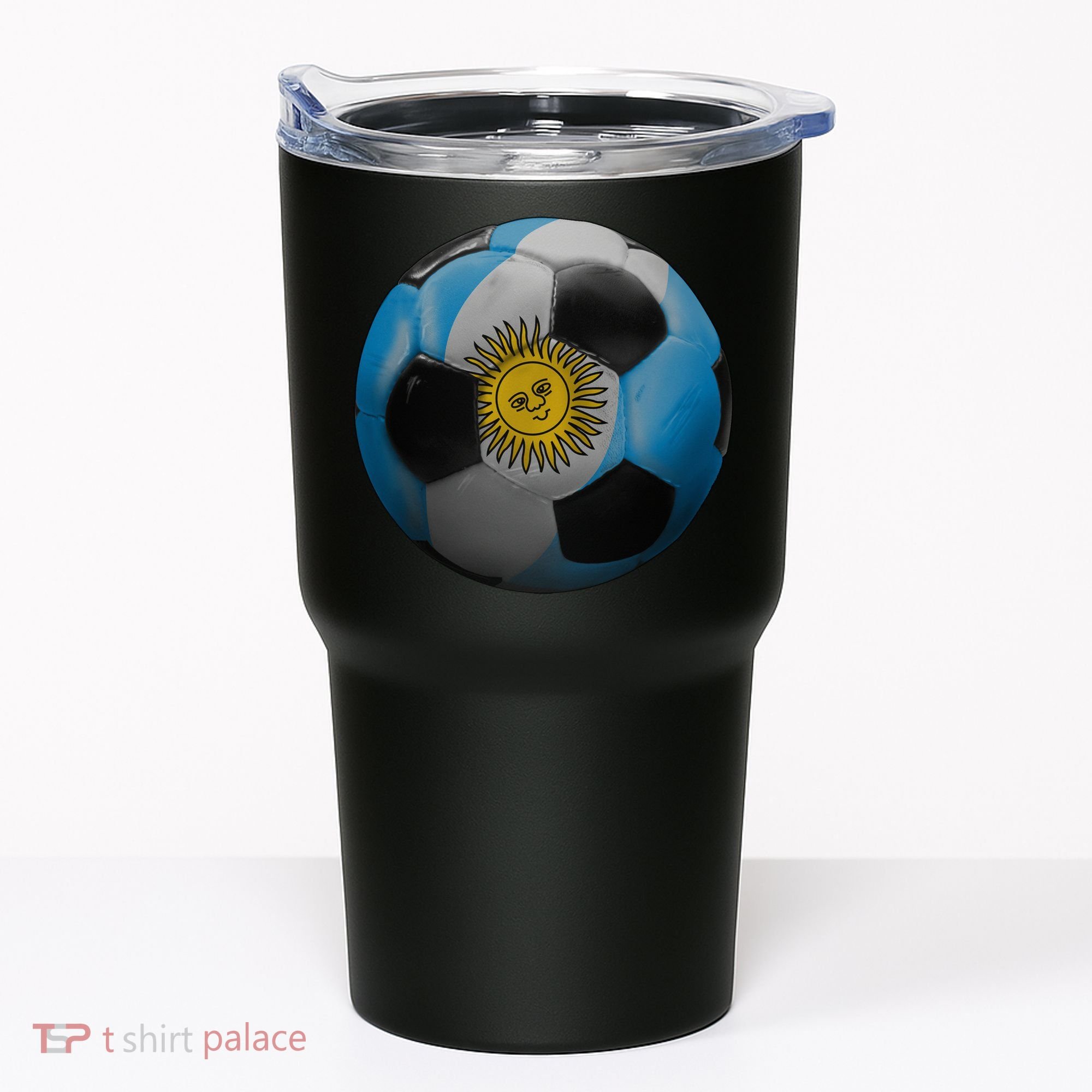 Argentina Glow Soccer Ball Logo Tumbler