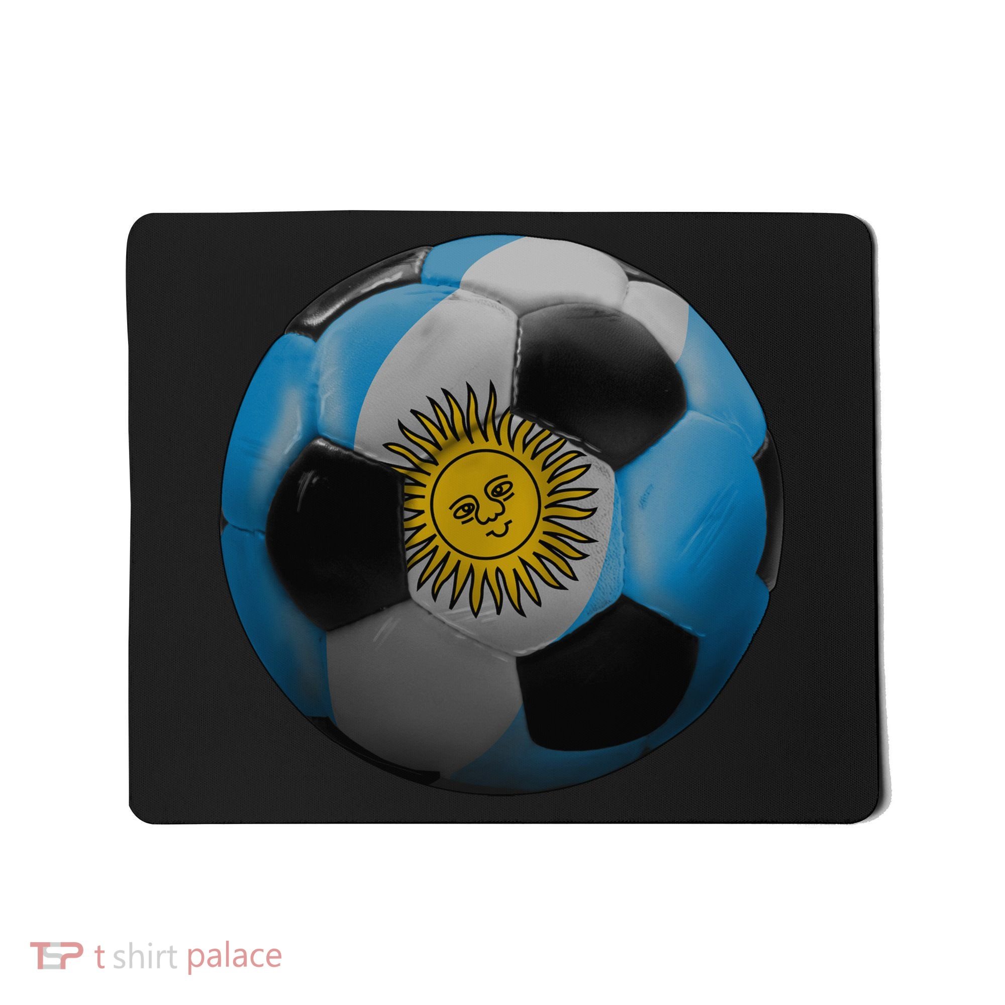 Argentina Glow Soccer Ball Logo Mousepad