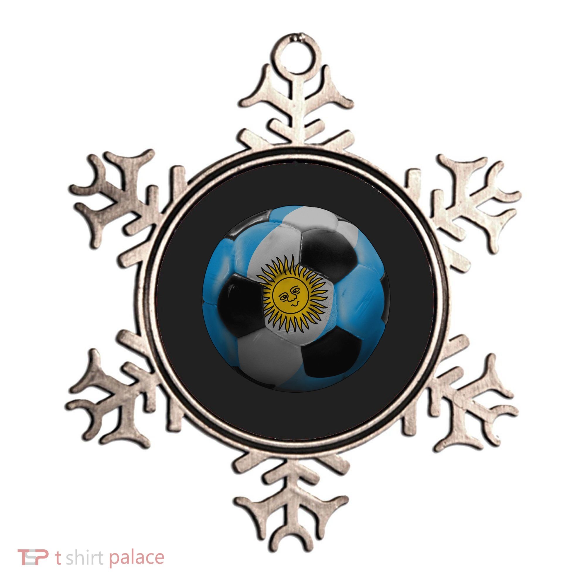 Argentina Glow Soccer Ball Logo Ornament