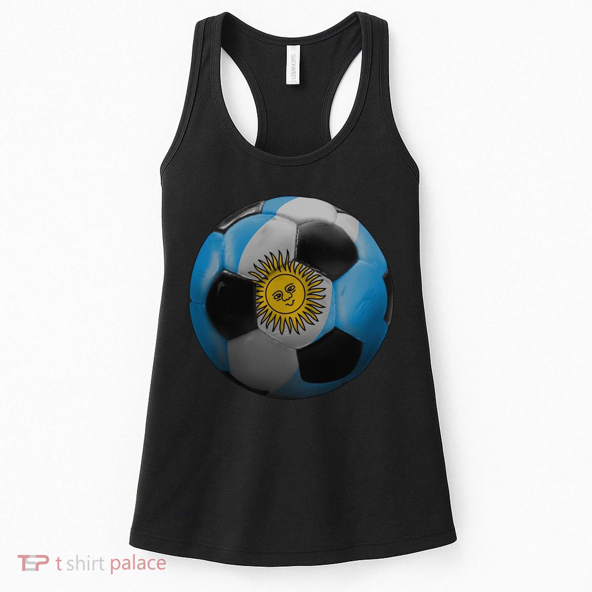 Argentina Glow Soccer Ball Logo Women's Tank Top