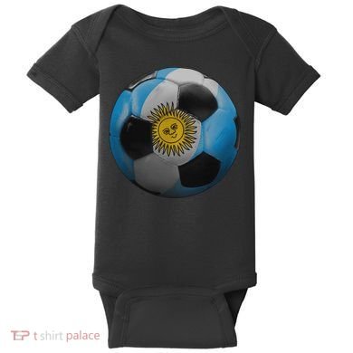 Argentina Glow Soccer Ball Logo Baby Bodysuit
