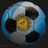 Argentina Glow Soccer Ball Logo Baby Bodysuit thumb 2