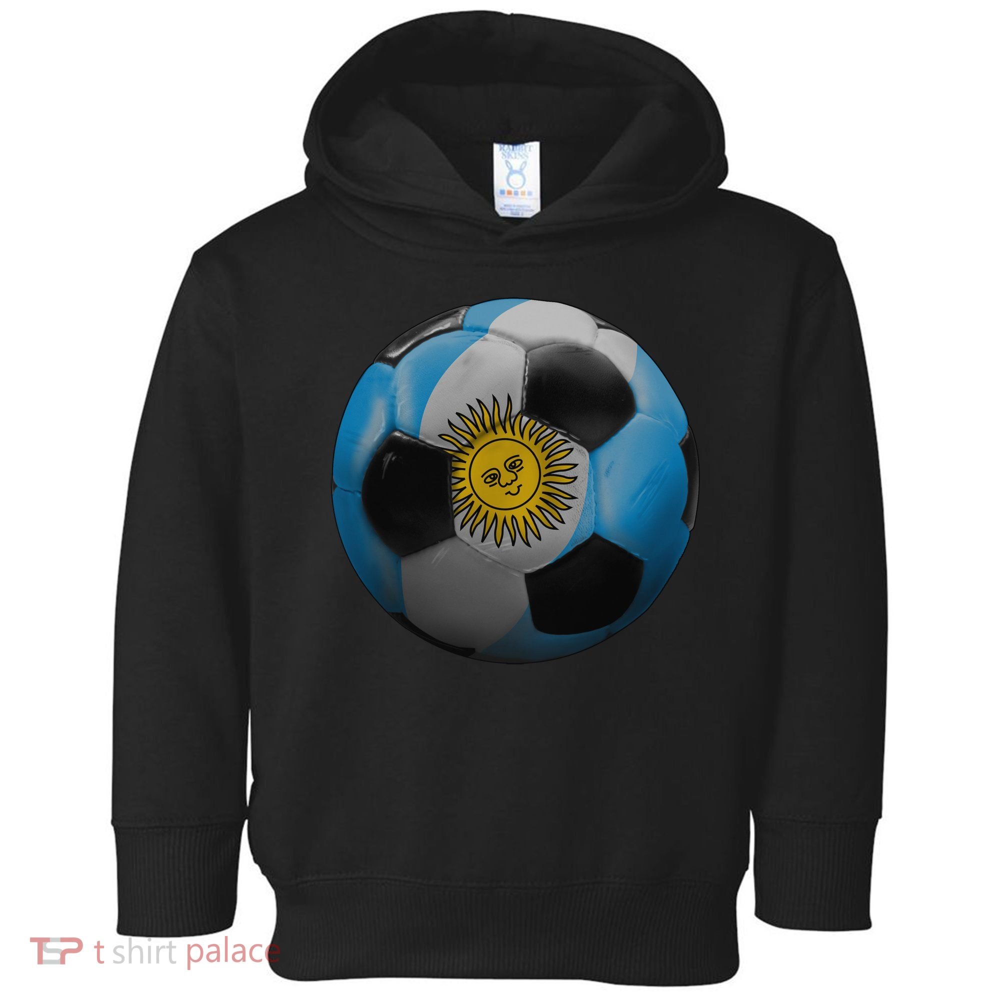 Argentina Glow Soccer Ball Logo Toddler Hoodie