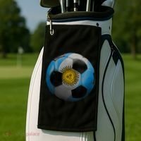 Argentina Glow Soccer Ball Logo Golf Towel thumb 2