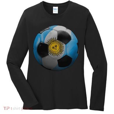 Argentina Glow Soccer Ball Logo Women's Long Sleeve Shirt
