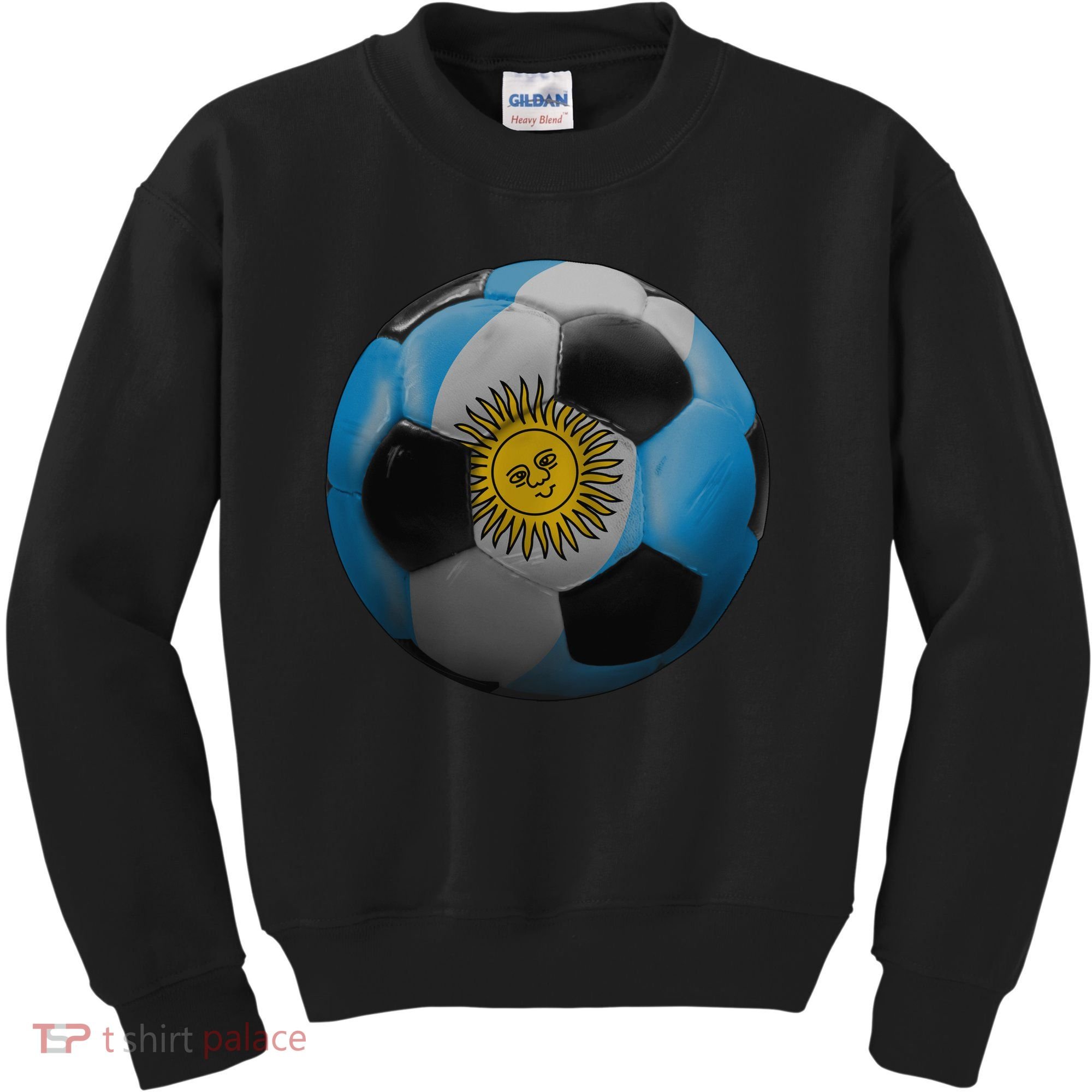 Argentina Glow Soccer Ball Logo Kids Sweatshirt