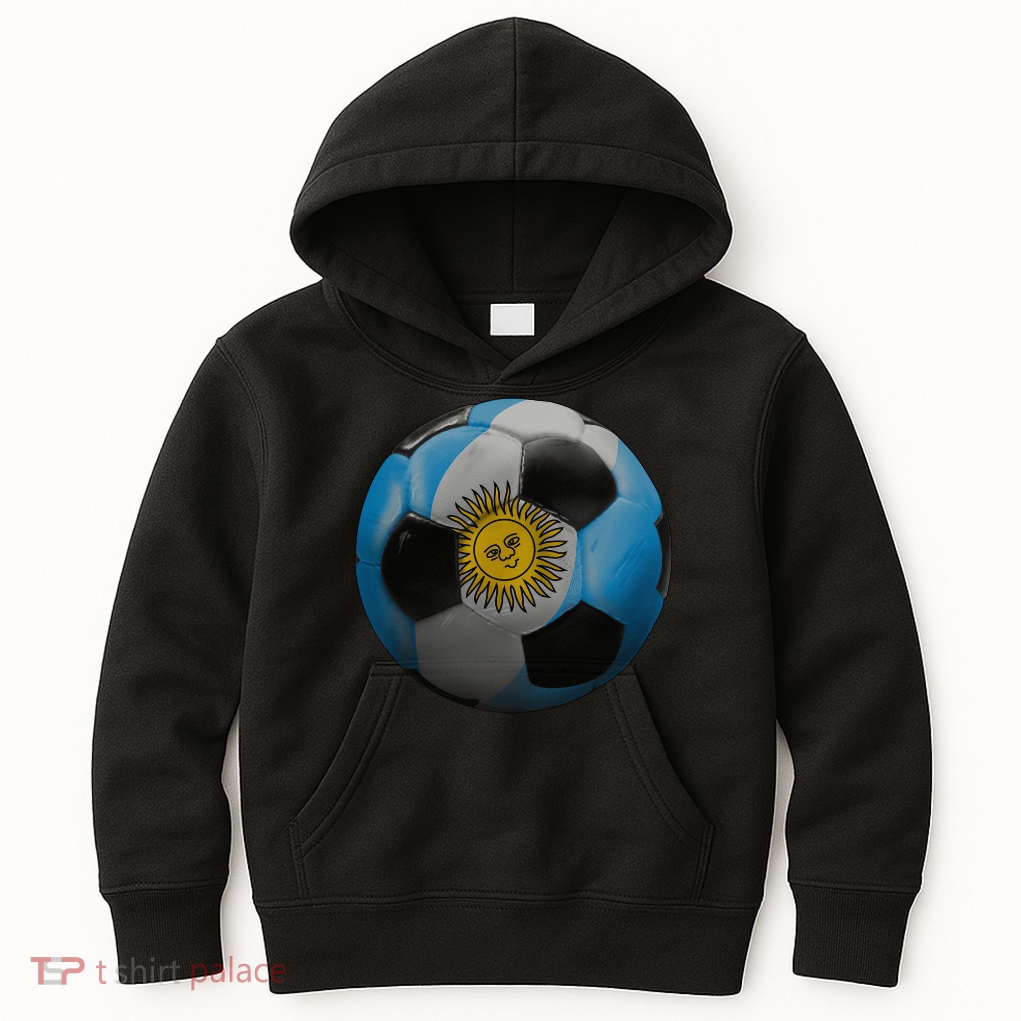 Argentina Glow Soccer Ball Logo Kids Hoodie