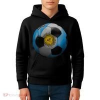 Argentina Glow Soccer Ball Logo Kids Hoodie thumb 4