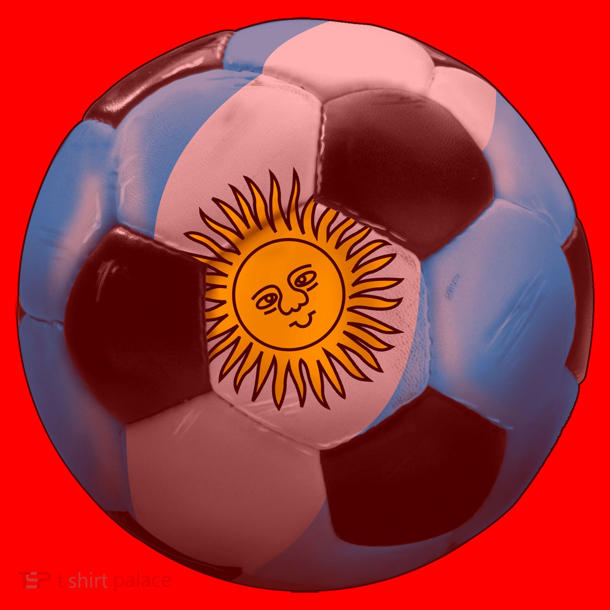 Argentina Glow Soccer Ball Logo Santa Hat
