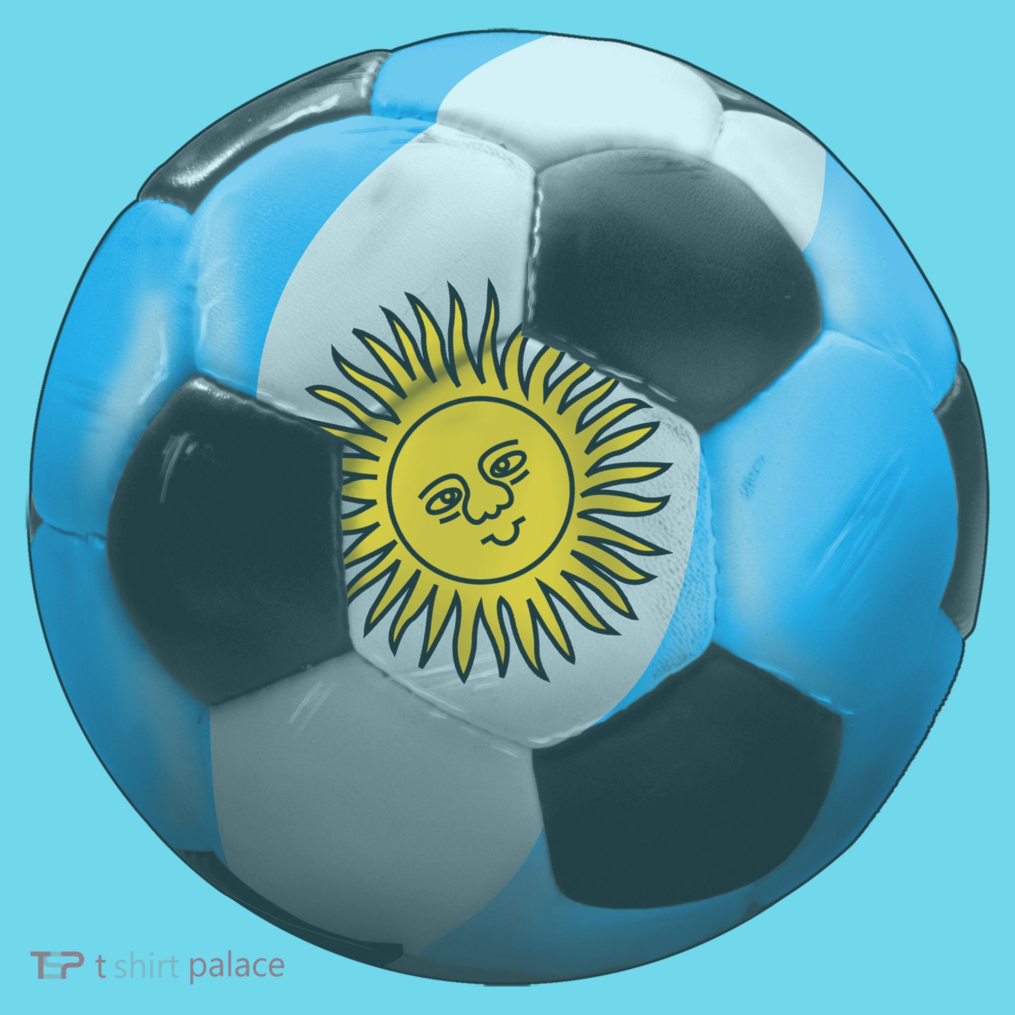 Argentina Glow Soccer Ball Logo Long Sleeve Shirt