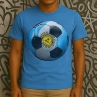 Argentina Glow Soccer Ball Logo T-Shirt thumb 3