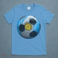 Argentina Glow Soccer Ball Logo T-Shirt thumb 4