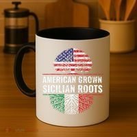 American Grown Sicilian Roots Gift Coffee Mug thumb 4