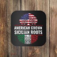 American Grown Sicilian Roots Gift Coaster thumb 0