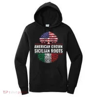 American Grown Sicilian Roots Gift Women's Hoodie thumb 0