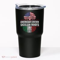 American Grown Sicilian Roots Gift Tumbler thumb 0