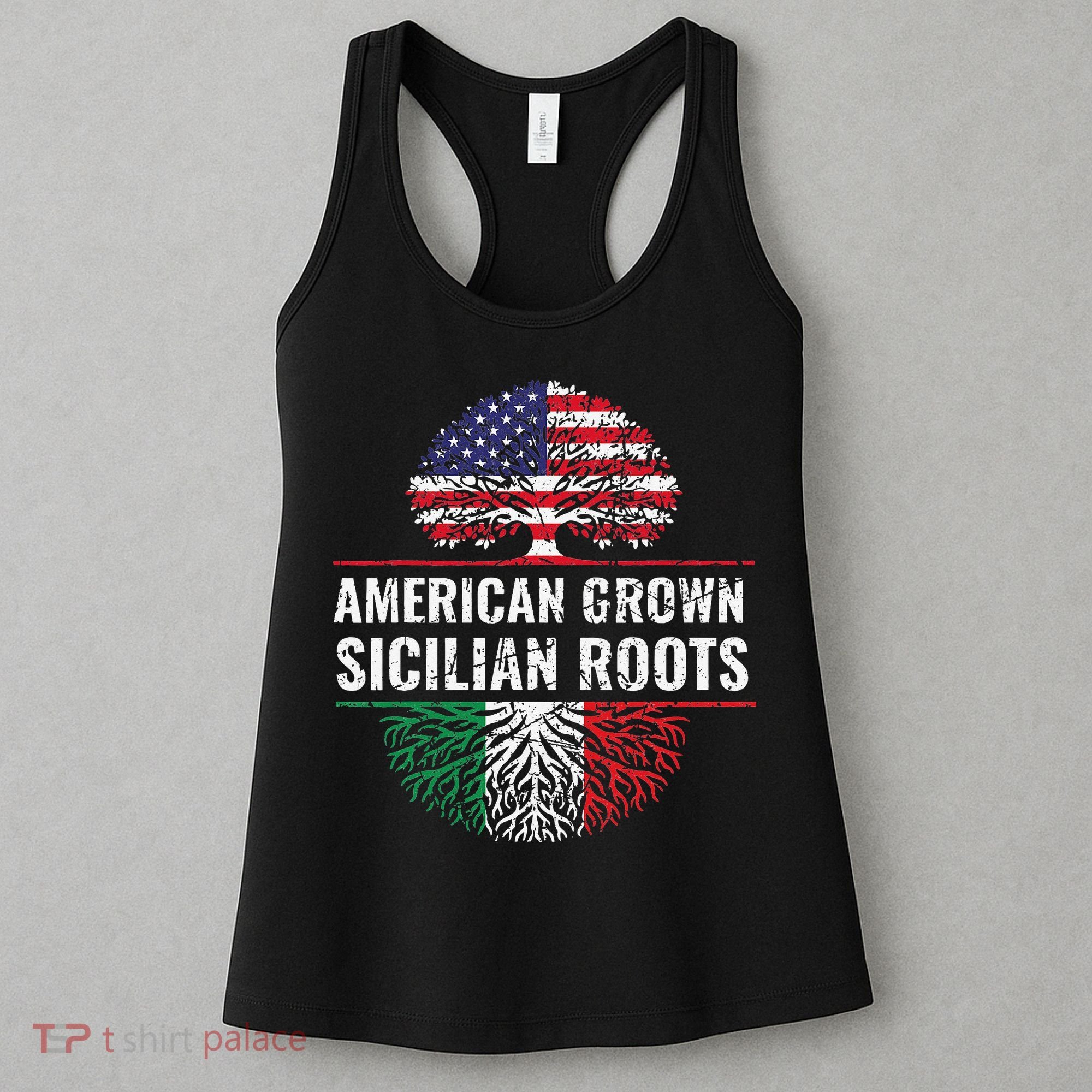 American Grown Sicilian Roots Gift Women's Tank Top