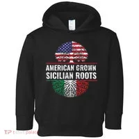 American Grown Sicilian Roots Gift Toddler Hoodie thumb 0