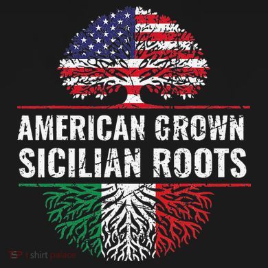 American Grown Sicilian Roots Gift Tall Hoodie
