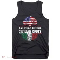 American Grown Sicilian Roots Gift Tank Top thumb 0