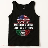 American Grown Sicilian Roots Gift Tank Top thumb 2