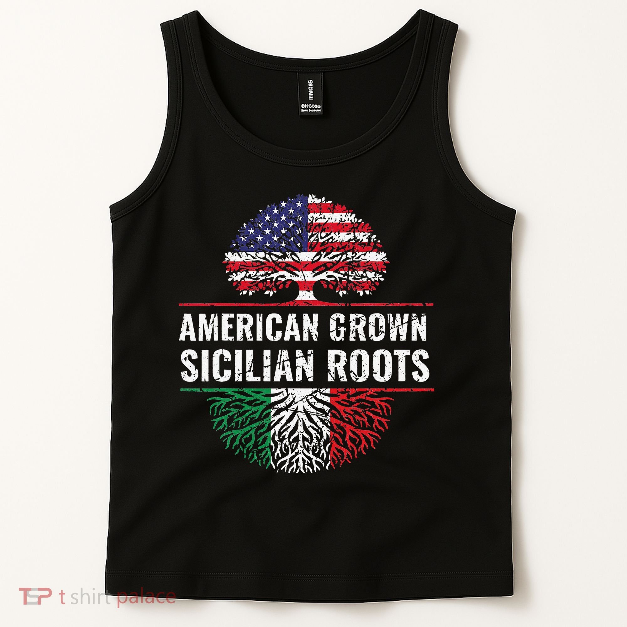 American Grown Sicilian Roots Gift Tank Top