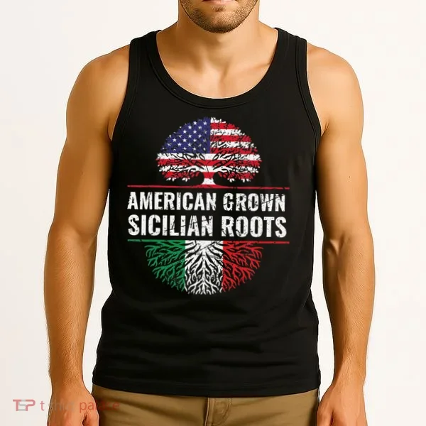 American Grown Sicilian Roots Gift Tank Top