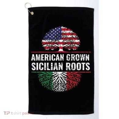 American Grown Sicilian Roots Gift Golf Towel