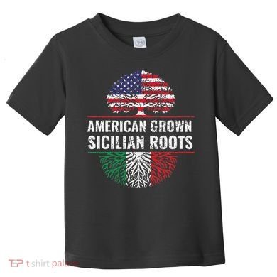 American Grown Sicilian Roots Gift Toddler T-Shirt