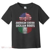 American Grown Sicilian Roots Gift Toddler T-Shirt thumb 0