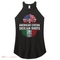 American Grown Sicilian Roots Gift Women's Perfect Tri Rocker Tank thumb 0