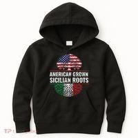 American Grown Sicilian Roots Gift Kids Hoodie thumb 0