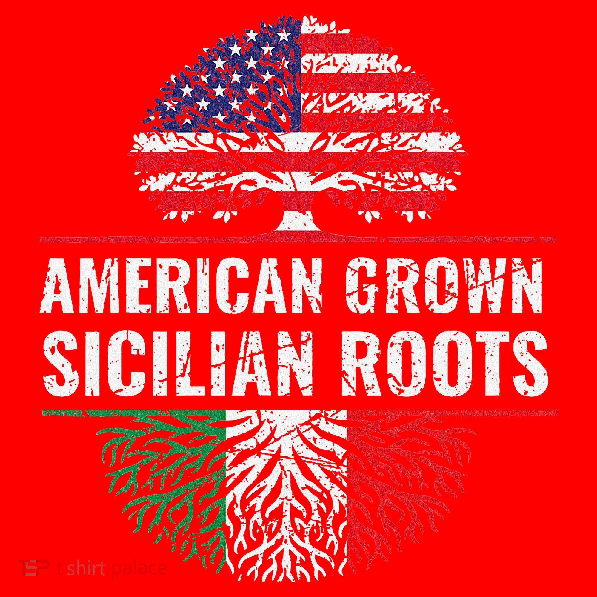 American Grown Sicilian Roots Gift Santa Hat