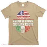 American Grown Sicilian Roots Gift T-Shirt thumb 0