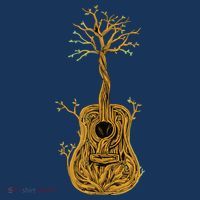 Acoustic Guitar Tree Of Life Guitar Player Nature Guitarist Women's Hoodie thumb 2