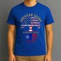 American Grown Taiwanese Roots Tree Flag Family Heritage Gift T-Shirt thumb 3