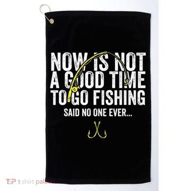 A Good Time For Fishing Walleye Hunter Golf Towel