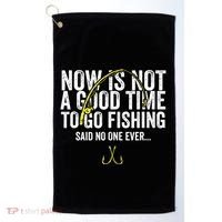 A Good Time For Fishing Walleye Hunter Golf Towel thumb 0