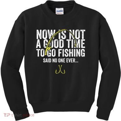 A Good Time For Fishing Walleye Hunter Kids Sweatshirt