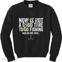 A Good Time For Fishing Walleye Hunter Kids Sweatshirt thumb 0