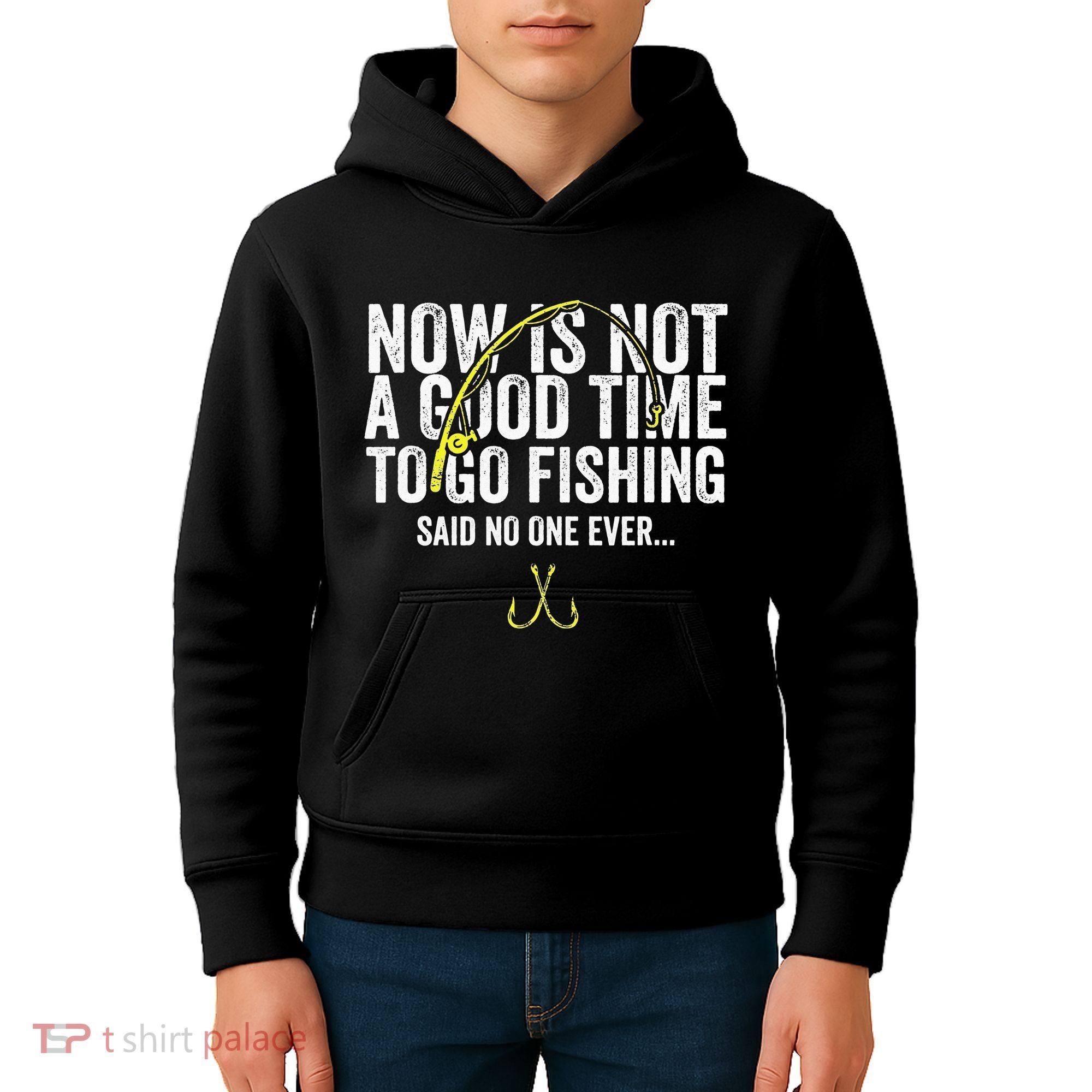 A Good Time For Fishing Walleye Hunter Kids Hoodie