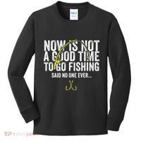 A Good Time For Fishing Walleye Hunter Kids Long Sleeve Shirt thumb 0