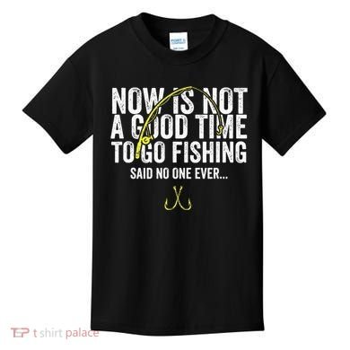 A Good Time For Fishing Walleye Hunter Kids T-Shirt
