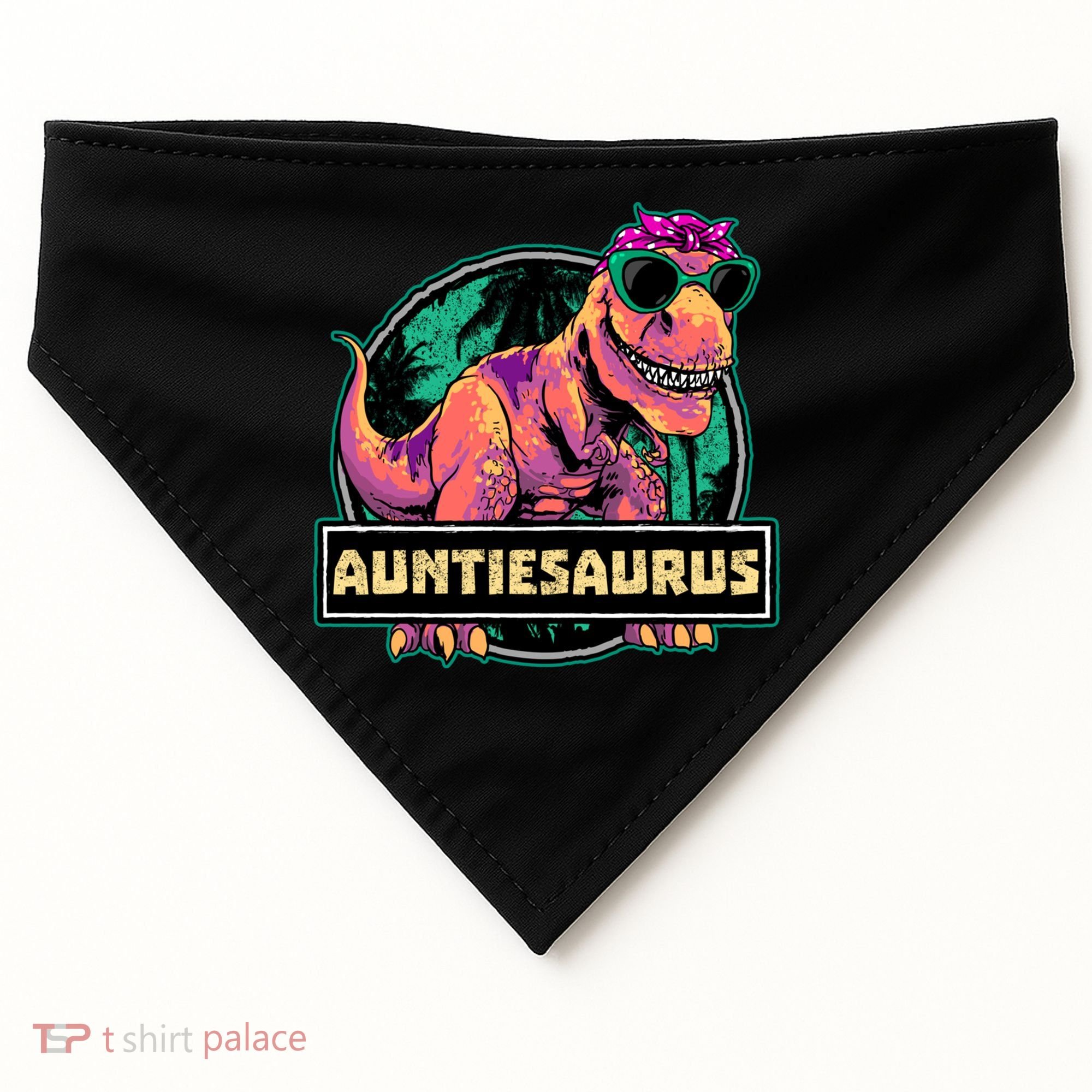 Auntiesaurus Gift T Rex Auntie Saurus Dinosaur Aunt Great Gift USA-Made Doggie Bandana