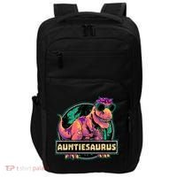 Auntiesaurus Gift T Rex Auntie Saurus Dinosaur Aunt Great Gift Impact Tech Backpack thumb 0