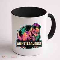 Auntiesaurus Gift T Rex Auntie Saurus Dinosaur Aunt Great Gift Coffee Mug thumb 1