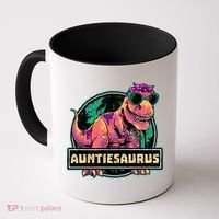 Auntiesaurus Gift T Rex Auntie Saurus Dinosaur Aunt Great Gift Coffee Mug thumb 0