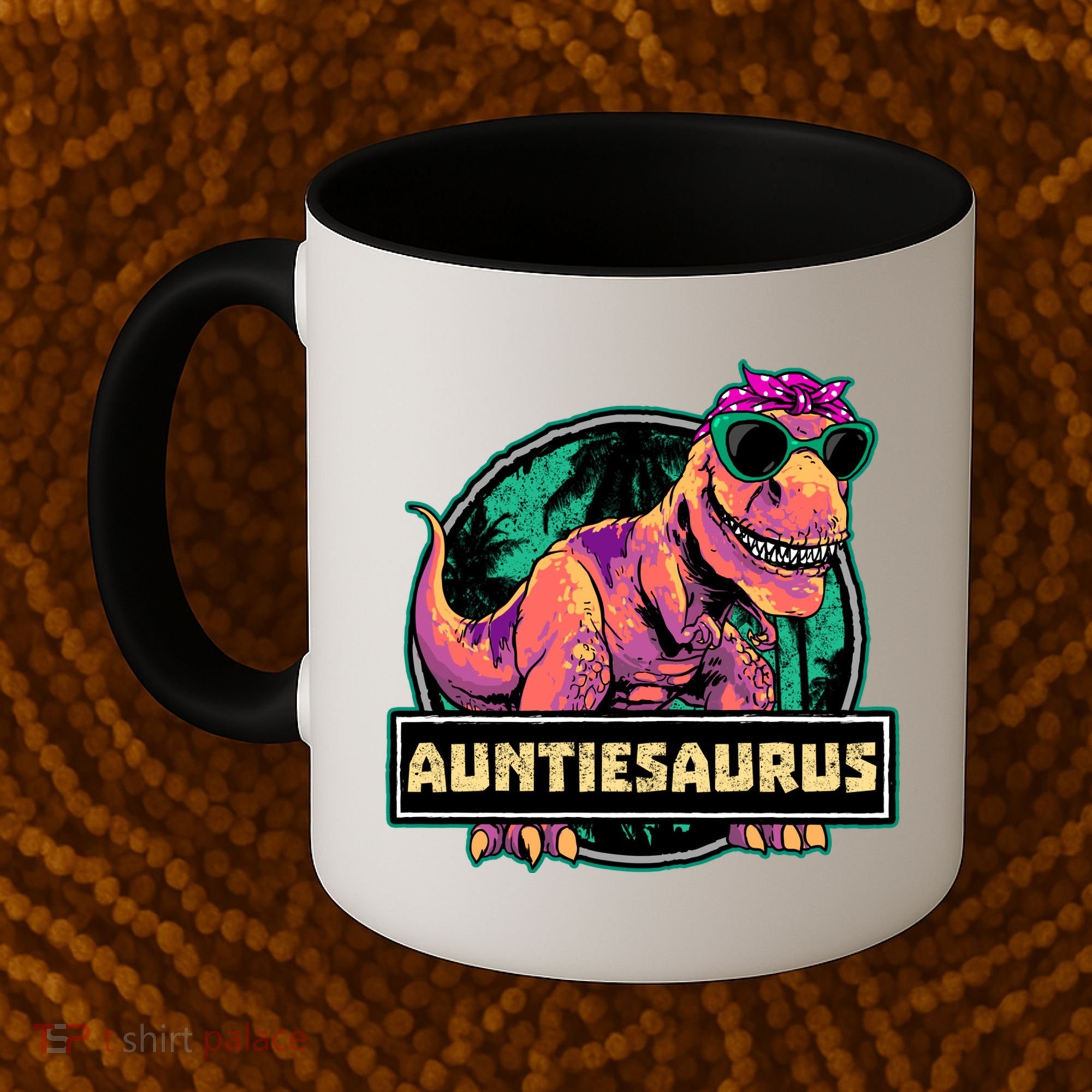 Auntiesaurus Gift T Rex Auntie Saurus Dinosaur Aunt Great Gift Coffee Mug